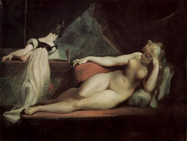 Liegende Nackte und Klavierspielerin, Johann Heinrich Fuseli